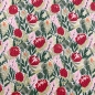 Preview: Beschichtete Baumwolle Protea Blumen rot